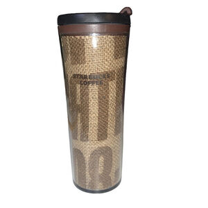 Starbucks Coffee Tumbler 16 fl oz Brown burlap